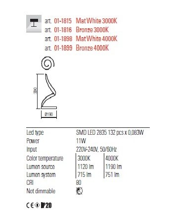 TORSION 01-1815 / 01-1898 2